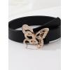 imageFloerns Womens PU Leather Butterfly Pattern Buckle Belt for Jeans DressBlack