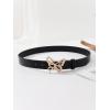 imageFloerns Womens PU Leather Butterfly Pattern Buckle Belt for Jeans DressBlack