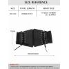 imageFloerns Womens Pu Leather Zipper Lace Up Knot Corset BeltBlack