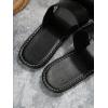 imageFloerns Womens Slide Sandals Two Straps Slip on Flat Sandals Summer ShoesBlack