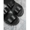 imageFloerns Womens Slide Sandals Two Straps Slip on Flat Sandals Summer ShoesBlack