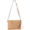 imageFloerns Womens Woven Clutch Purse Straw Bag Summer Vacation Crossbody HandbagKhaki