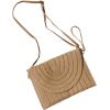 imageFloerns Womens Woven Clutch Purse Straw Bag Summer Vacation Crossbody HandbagKhaki