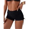 imageFloerns Womens Bikini Bottom Drawstring Side Bathing Suit Ruched Board ShortsBlack