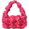 imageFloerns Womens Faux Fur Handbag Clutch Purse Fuzzy Winter Cute Plush Square BagHot Pink Solid