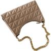 imageFloerns Womens Geo Quilted Purse Pu Leather Tote Handbags with Zipper ClosureKhaki