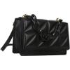 imageFloerns Womens Handbag Square Bag Embossed Pu Leather Cross Shoulder Purse BagBlack Ink
