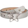 imageFloerns Womens PU Leather Belt Star Pattern Buckle Belt for Jeans DressSilver