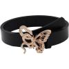 imageFloerns Womens PU Leather Butterfly Pattern Buckle Belt for Jeans DressBlack