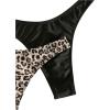 imageFloerns Womens 2 Pcs High Cut Cheeky Swimwear Bottoms Panties Bikini ThongsBlack and Beige