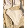 imageFloerns Womens 2 Piece V Neck Solid Underwire Beachwear Bikini Swimsuit Set White Large