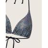 imageFloerns Womens Bikini Top Only Shiny Tie Back Halter Triangle Swimsuit TopBlack