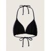imageFloerns Womens Bikini Top Only Shiny Tie Back Halter Triangle Swimsuit TopBlack