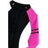 imageFloerns Womens Colorblock Long Sleeve Zip Up Rash Guard Surfing One Piece SwimsuitPink