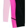 imageFloerns Womens Colorblock Long Sleeve Zip Up Rash Guard Surfing One Piece SwimsuitPink