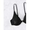 imageFloerns Womens Floral Pattern Underwire Bikini Top Spaghetti Strap Bathing SuitBlack Smock