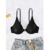 imageFloerns Womens Floral Pattern Underwire Bikini Top Spaghetti Strap Bathing SuitBlack Smock