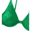 imageFloerns Womens Floral Pattern Underwire Bikini Top Spaghetti Strap Bathing SuitGreen