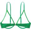 imageFloerns Womens Floral Pattern Underwire Bikini Top Spaghetti Strap Bathing SuitGreen