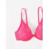 imageFloerns Womens Floral Pattern Underwire Bikini Top Spaghetti Strap Bathing SuitHot Pink