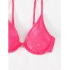 imageFloerns Womens Floral Pattern Underwire Bikini Top Spaghetti Strap Bathing SuitHot Pink