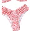 imageFloerns Womens Floral Print Bikini Set Halter Neck Tie Back Two Piece Bathing SuitPink