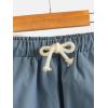 imageFloerns Boys 3 Pcs Drawstring Elastic Waist Solid Straight Leg ShortsBlack Blue Khaki
