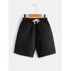 imageFloerns Boys 3 Pcs Drawstring Elastic Waist Solid Straight Leg ShortsBlack Blue Khaki