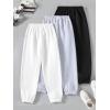 imageFloerns Boys 3 Pcs Elastic Waist Graphic Print Active Jogger SweatpantsBlack Grey White