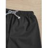 imageFloerns Boys 3 Piece Letter Patched Elastic Waist Drawstring Straight Leg ShortsBlack White Blue