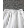 imageFloerns Girls 2 Pcs Elastic Waist Jogger Pants Active Running SweatpantsBlack and White