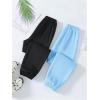 imageFloerns Girls 2 Pcs Elastic Waist Jogger Pants Active Running SweatpantsBlue