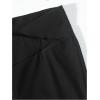 imageFloerns Girls 2 Pcs Flare Leg Pants Active High Waist Bell Bottom PantsBlack and Brown