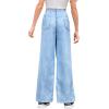 imageFloerns Girls Casual Letter Print Elastic Waist Wide Leg Long PantsBlue