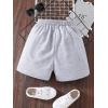 imageFloerns Girls Letter Graphic Print Elastic Waist Running Track ShortsLight Grey