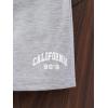imageFloerns Girls Letter Graphic Print Elastic Waist Running Track ShortsLight Grey