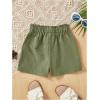 imageFloerns Girls Summer Bow and Real Pocket Elastic Waist Wide Leg Short PantsArmy Green