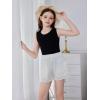 imageFloerns Girls Summer Bow and Real Pocket Elastic Waist Wide Leg Short PantsBeige