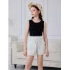 imageFloerns Girls Summer Bow and Real Pocket Elastic Waist Wide Leg Short PantsBeige