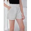 imageFloerns Girls Summer Bow and Real Pocket Elastic Waist Wide Leg Short PantsBeige