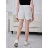 imageFloerns Girls Summer Bow and Real Pocket Elastic Waist Wide Leg Short PantsBeige