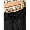 imageFloerns Girls Summer Bow and Real Pocket Elastic Waist Wide Leg Short PantsBlack