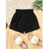 imageFloerns Girls Summer Bow and Real Pocket Elastic Waist Wide Leg Short PantsBlack