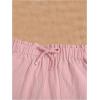 imageFloerns Girls Summer Bow and Real Pocket Elastic Waist Wide Leg Short PantsLight Pink