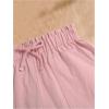 imageFloerns Girls Summer Bow and Real Pocket Elastic Waist Wide Leg Short PantsLight Pink