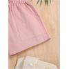 imageFloerns Girls Summer Bow and Real Pocket Elastic Waist Wide Leg Short PantsLight Pink
