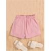 imageFloerns Girls Summer Bow and Real Pocket Elastic Waist Wide Leg Short PantsLight Pink
