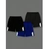 imageFloerns Toddler Boys 3 Pcs Elastic Waist Active Straight Leg Track ShortsBlack