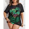imageFloerns Womens Plus Size 3 Piece High Waist Bikini Swimsuit with Mesh Cover UpMint Green