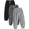 imageFloerns Boys 3 Pcs Drawstring Waist Active Solid Long Pants with PocketsMulticolor
